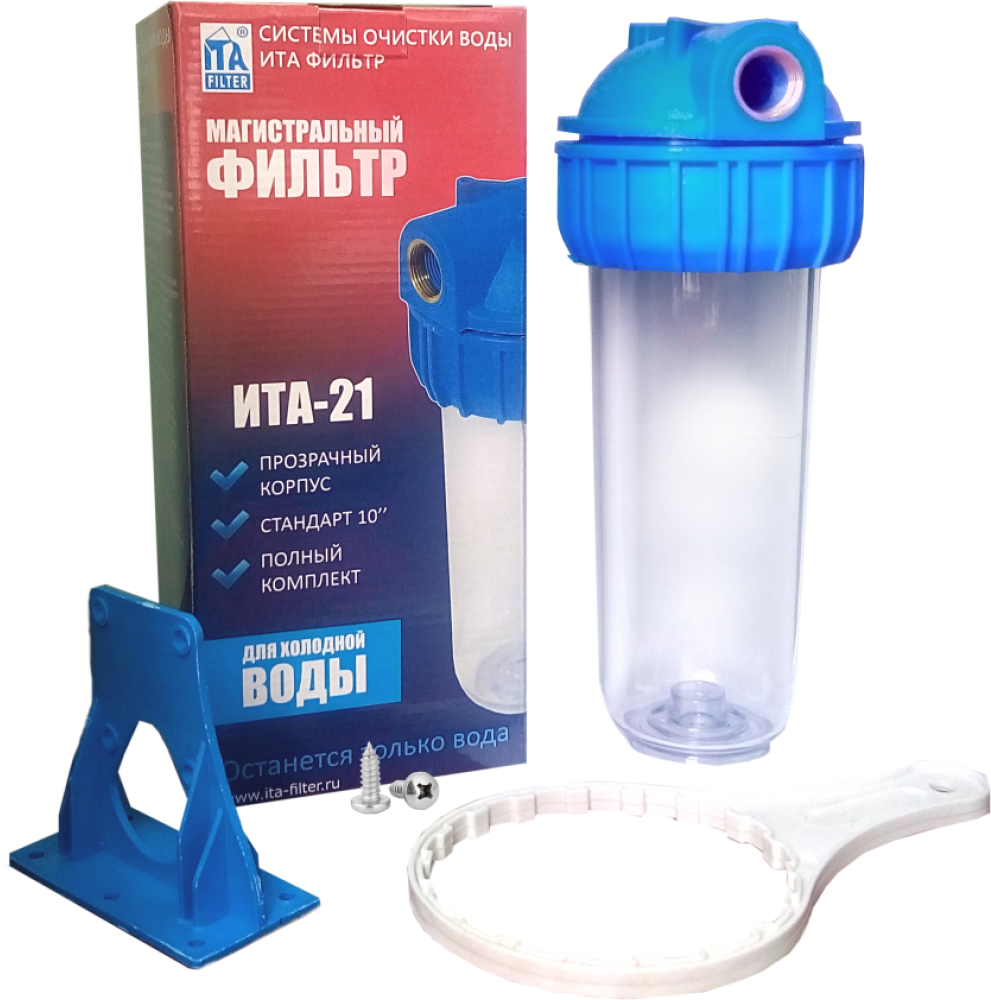 Фильтр магистральный ITA Filter ITA-21 1" голубой