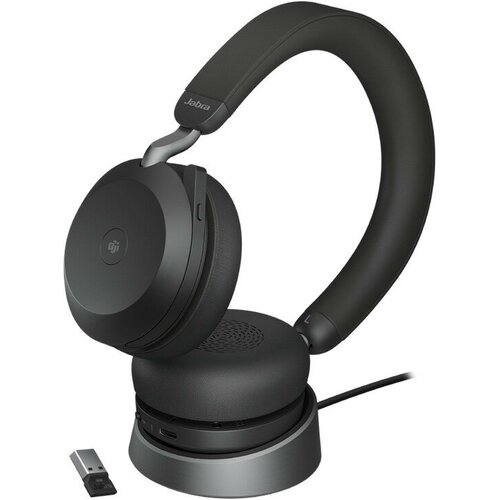 Jabra Evolve2 75 Stereo MS USB-A беспроводная гарнитура черная с док станцией ( 27599-999-989 )