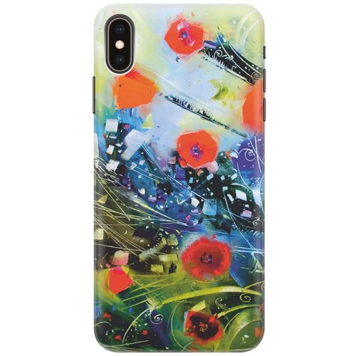 фото Re:paчехол - накладка artcolor для apple iphone xs max с принтом "яркие цветы"