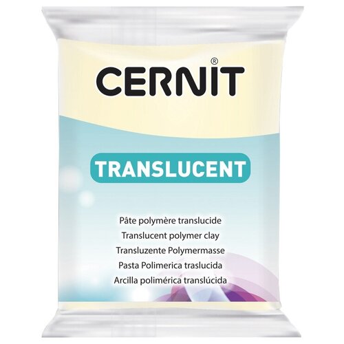 CE0920056 Пластика полимерная запекаемая 'Cernit 'TRANSLUCENT' прозрачный 56 гр. (024 ночное сияние)