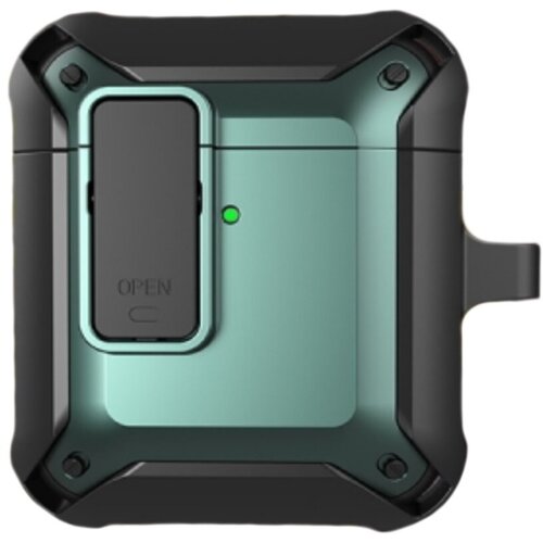 Чехол WiWU Mecha AirPods Case для AirPods 1 / 2 Black + Green