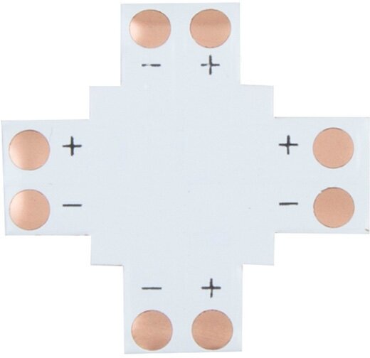 Плата соединительная 2 Pin X типа для светодиодных лент 8 мм, 10 шт Lamper