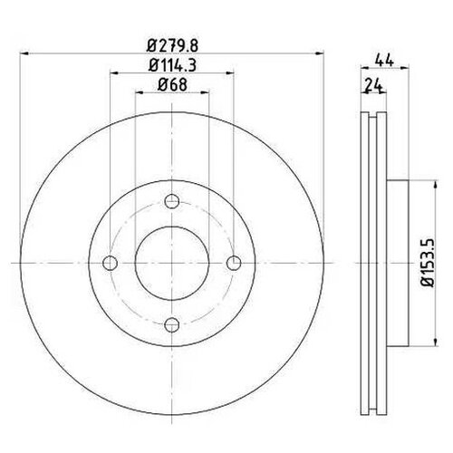 фото Тормозной диск nisshinbo nd2036k для nissan cube, sentra vi, tiida