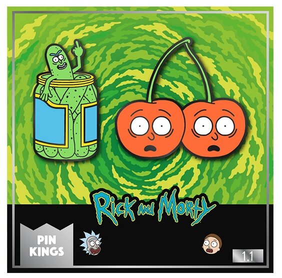 Значок Pin Kings Рик и Морти 1.1 Рассол и Вишня - набор из 2 шт