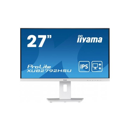 Монитор Iiyama 27 ProLite XUB2792HSU-W5 белый IPS LED 169 HDMI MM матовая HAS Piv 250cd 178гр178гр 1920x1080 75Hz VGA DP FHD USB 63кг 2729000₽