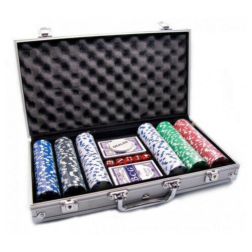 фото Набор для игры в покер 300 фишек в алюминиевом кейсе нескучные игры