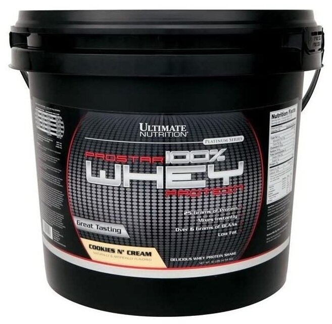 Протеин сывороточный Ultimate Nutrition Prostar 100% Whey Protein (4540 г) Печенье-крем