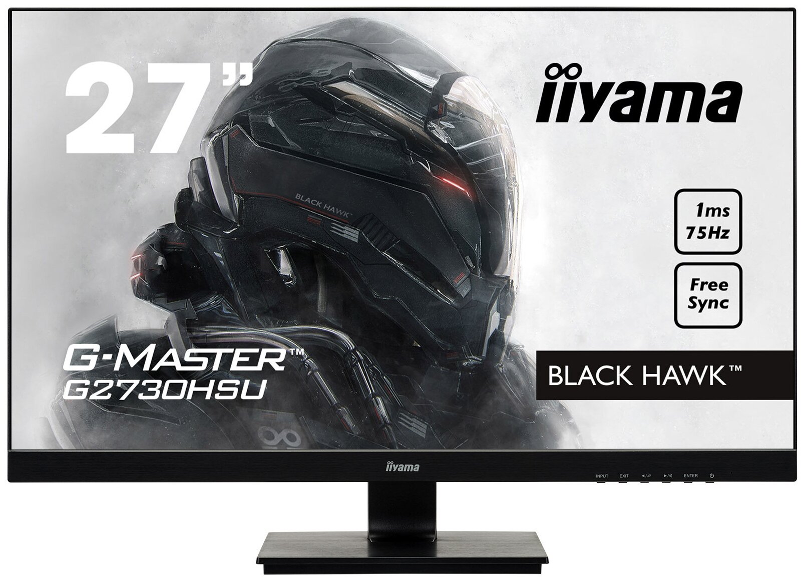  Iiyama 27" G2730HSU-B1 TN+film 1920x1080 75Hz FreeSync 300cd/m2 16:9