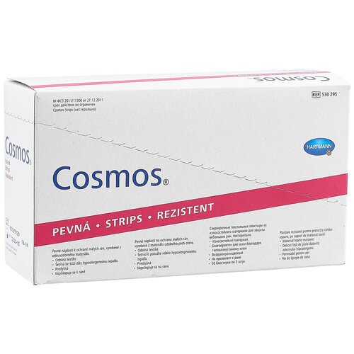 Hartmann Cosmos Strips лейкопластырь бактерицидный износостойкий, 6х2 см, 250 шт. телесный