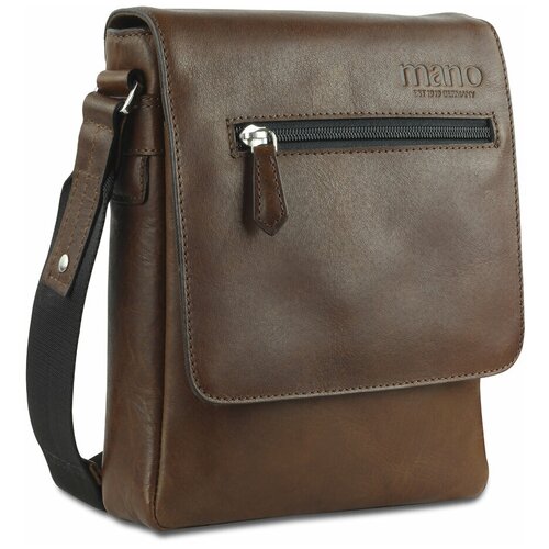 фото Сумка через плечо mano 1919 "don valentino", натуральная кожа в коричневом цвете, 21 х 25 х 5 см (m191940039)