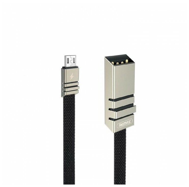 Data кабель USB Remax Weawe RC-081m micro usb черный, 100см