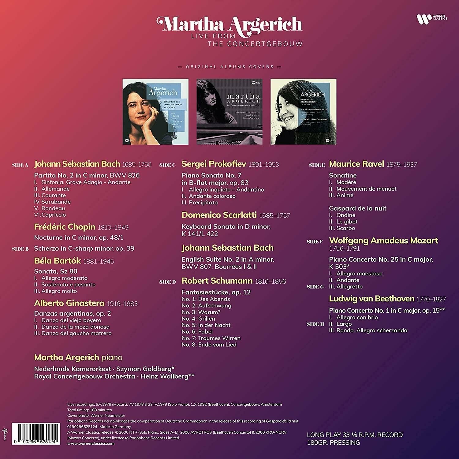 Виниловая пластинка Argerich, Martha, Live From The Concertgebouw 1978-1992 (0190296525124) Мистерия звука - фото №5