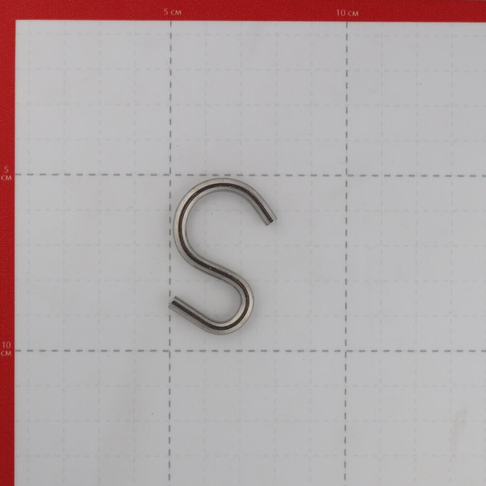 Крюк s-образный ассиметричный d4 мм нержавеющая сталь (2 шт.) - фотография № 2