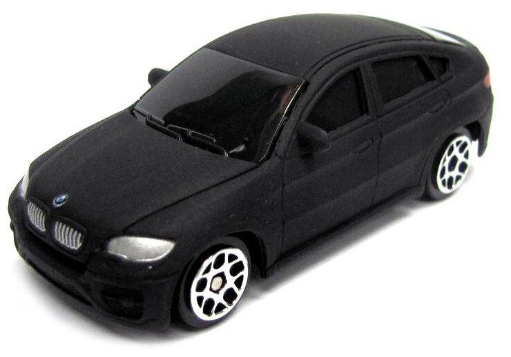 Игрушка Uni-Fortune, Машина металлическая 1:64 BMW X6, без механизмов черный матовый - фото №1