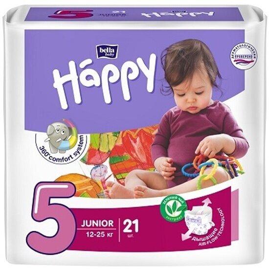 Подгузники Bella Baby Happy Junior (12-25 кг) 21 шт