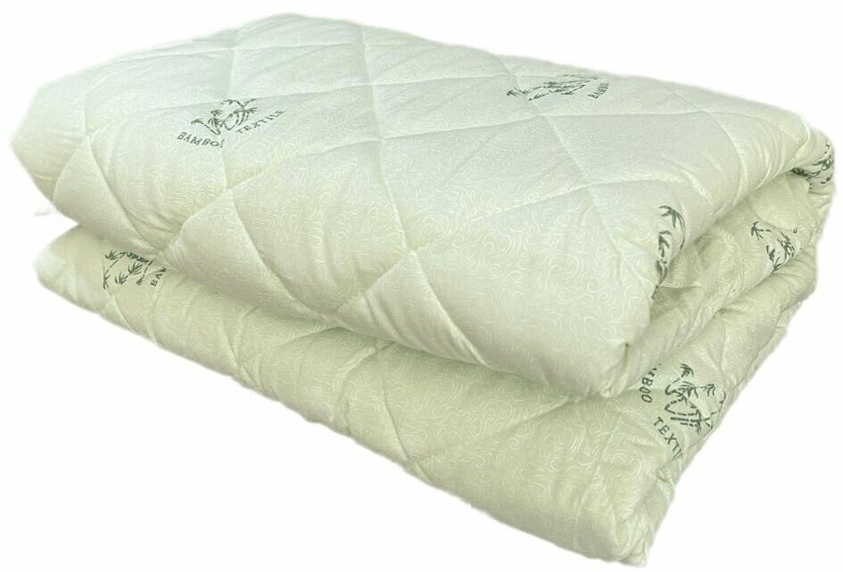 Одеяло бамбуковое волокно летнее 1,5 спальное (140х205) материал тик - фотография № 9