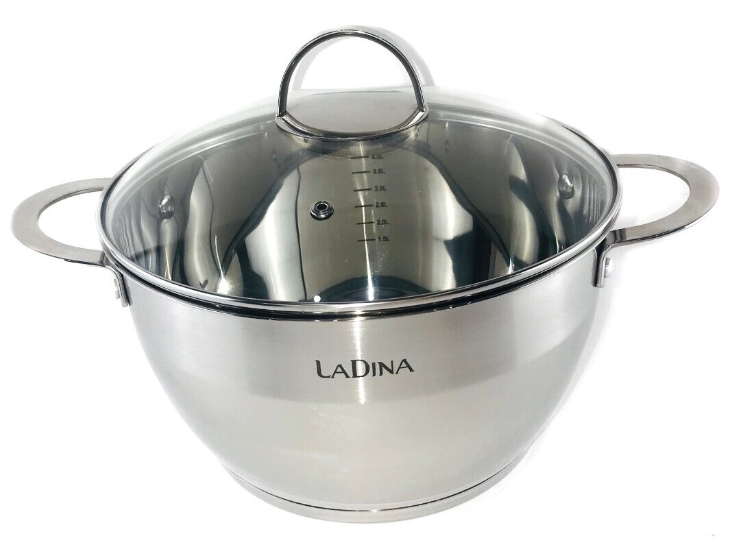 Кастрюля из нержавеющей стали "LaDina" DIANA 24см 5л 68024 - фотография № 1