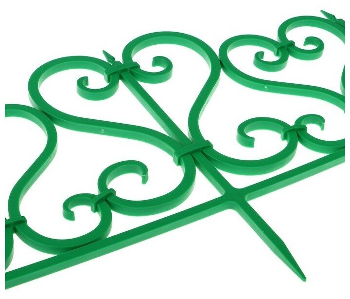 Ограждение садовое декоративное «Ажурное» цвет зелёный Леруа Мерлен - фото №2