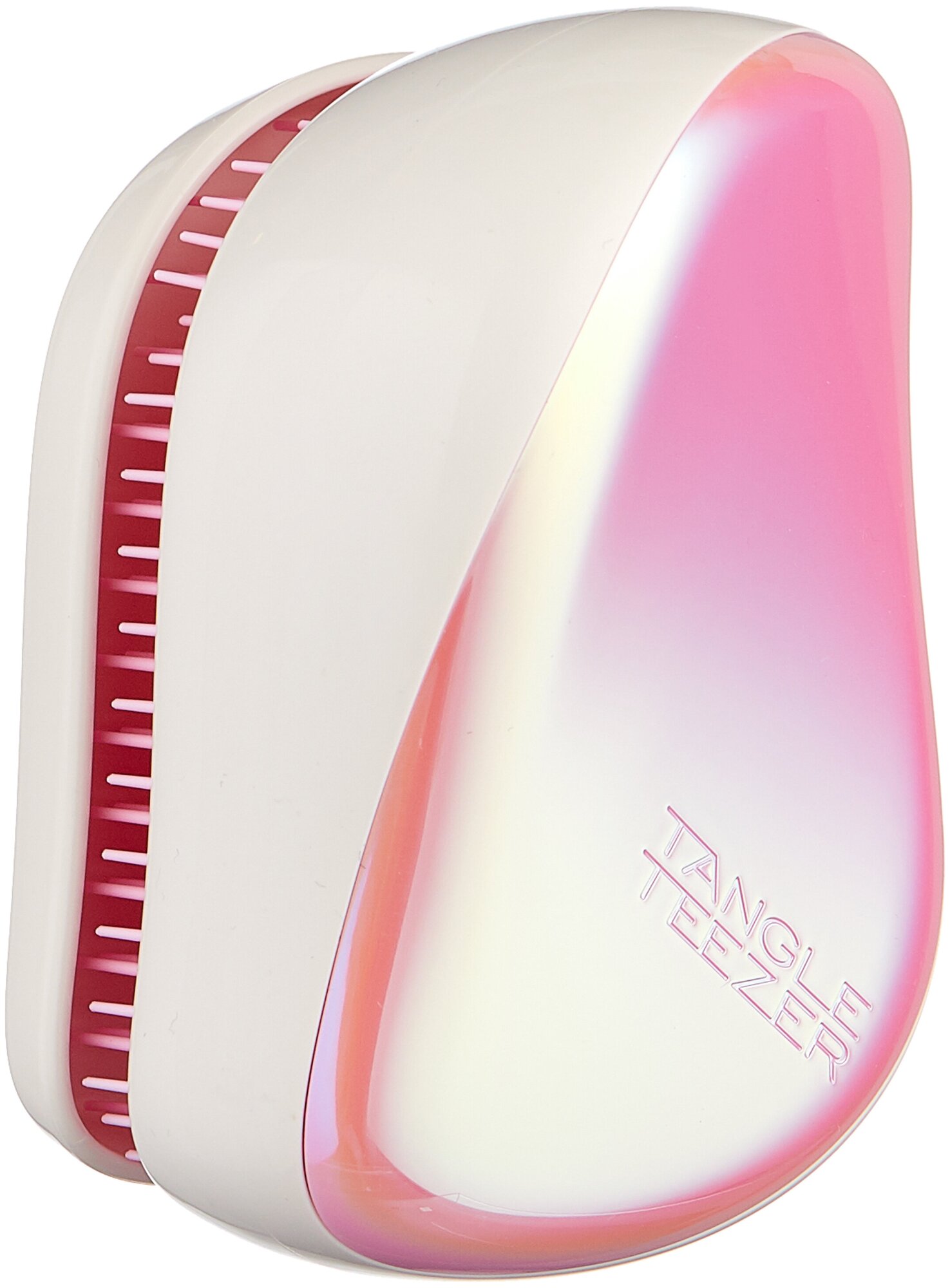 Tangle Teezer Compact Styler Holo Hero - Тангл Тизер Расческа для волос компактная розово-белая -