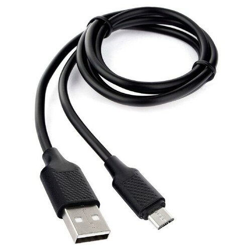 Кабель Cablexpert CCB-mUSB2-AMBMO2-1MB, microUSB - USB, 2.4 А, 1 м, быстрая зарядка, черный кабель ccb musb2 ambmo2 1mb microusb usb 2 4 а 1 м быстрая зарядка черный