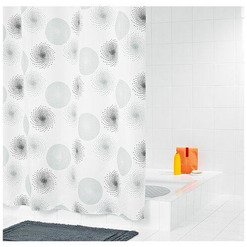 фото Штора для ванных комнат ridder hurricane серый/серебряный 180*200