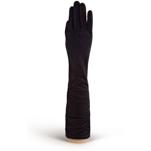 фото Перчатки eleganzza демисезонные, натуральная кожа, подкладка, размер 6, черный
