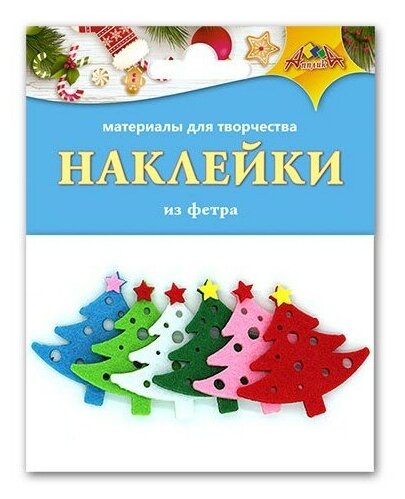 Наклейки из фетра из фетра Елочка (С3741) АппликА - фото №1