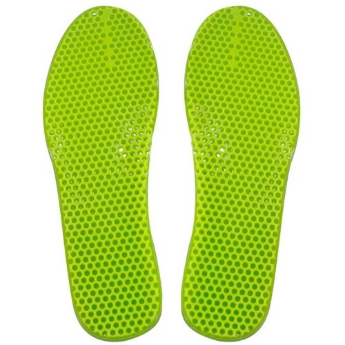 Стельки для обуви ортопедические гелевые силиконовые зеленые