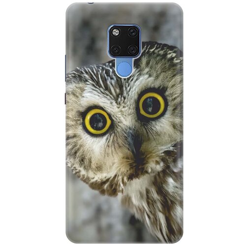 фото Re:paчехол - накладка artcolor для huawei mate 20 x с принтом "удивленная сова"