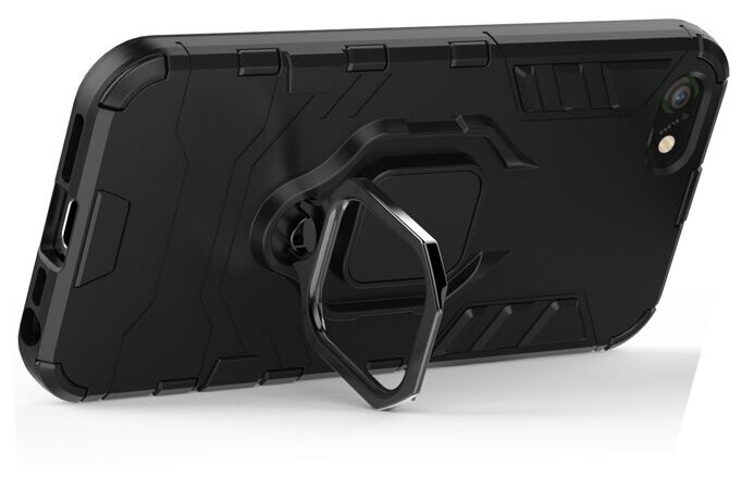 Противоударный чехол с кольцом Panther Case для iPhone 5 / 5S / SE черный