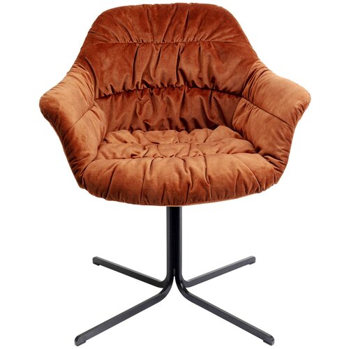 фото Kare design стул вращающийся colmar, коллекция "кольмар" 71*80*65, бархат, полиуретан, дсп, сталь, красный
