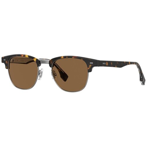 фото Солнцезащитные очки boss, квадратные, оправа: пластик, для мужчин, коричневый