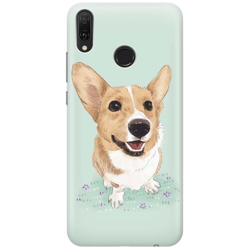 фото Cиликоновый чехол на huawei y9 (2019) / хуавей у9 2019 с принтом "корги" gosso