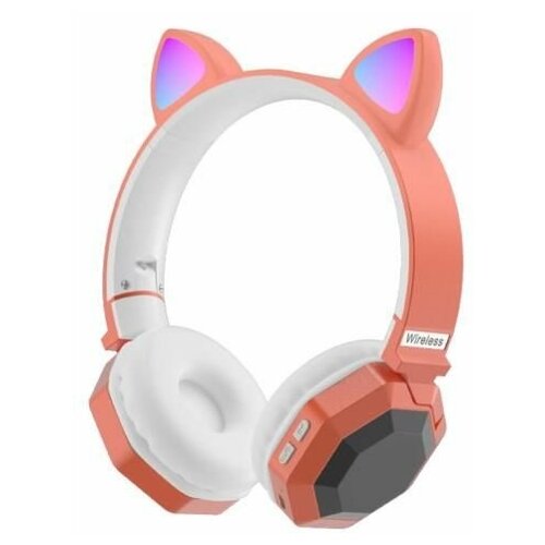 Беспроводные проводные наушники LS020 Кошачьи уши с Bluetooth 50 оранжевые 84900₽