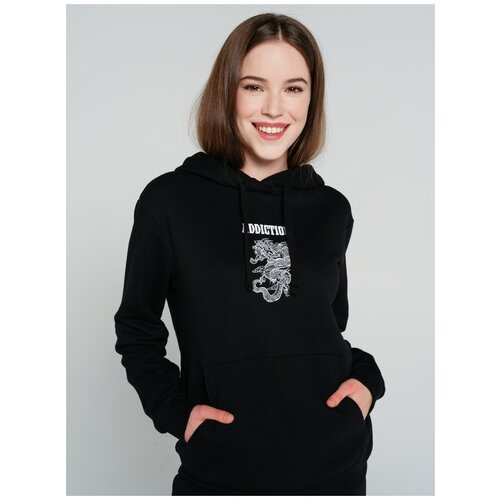 фото Толстовка с капюшоном твое 76001 размер l, черный, women