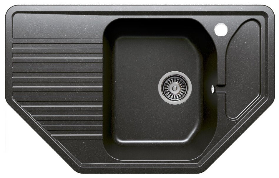 Врезная кухонная мойка Polygran F-10, 50х80см, искусственный гранит ...