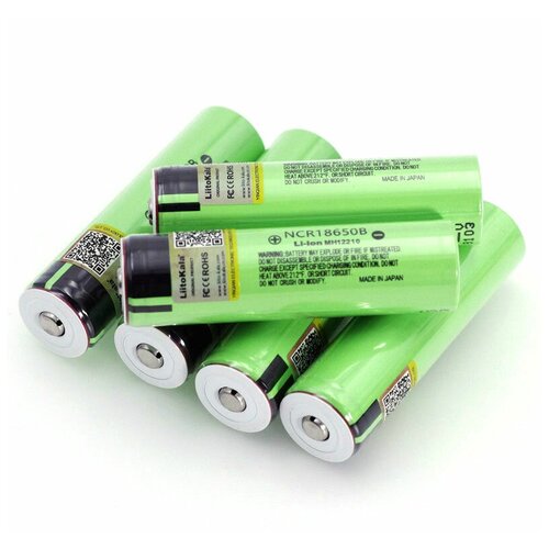 фото Аккумулятор liitokala 18650 li-ion 3.7в 3400mah незащищенный (ncr18650b) 5 шт.