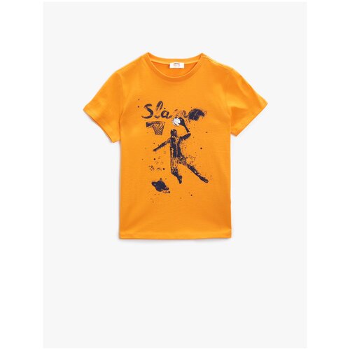 фото Футболка koton, размер 5-6 лет (110-116), 200 оранжевый