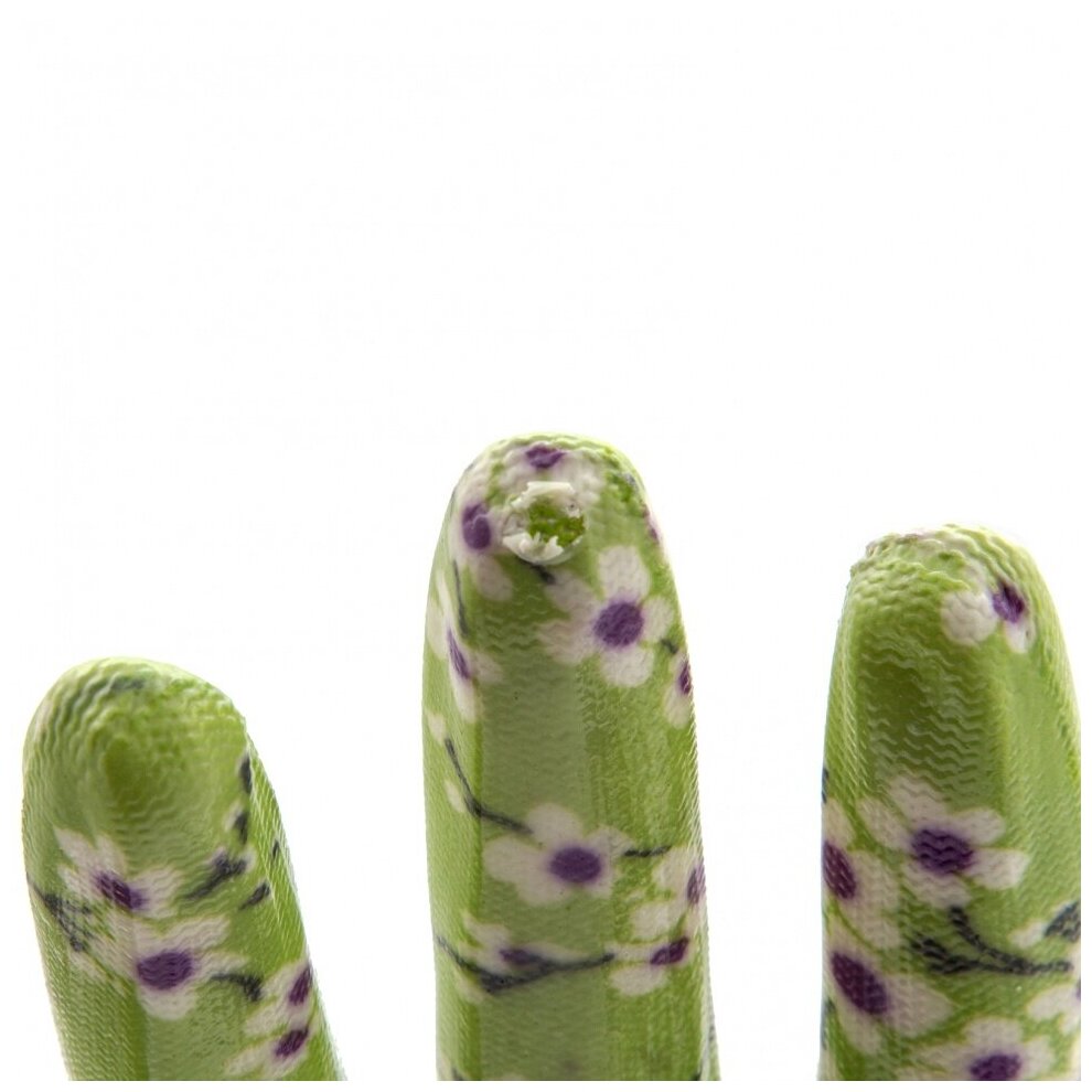 Перчатки садовые из полиэстера с нитрильным обливом, MIX цветов, M Palisad - фотография № 10