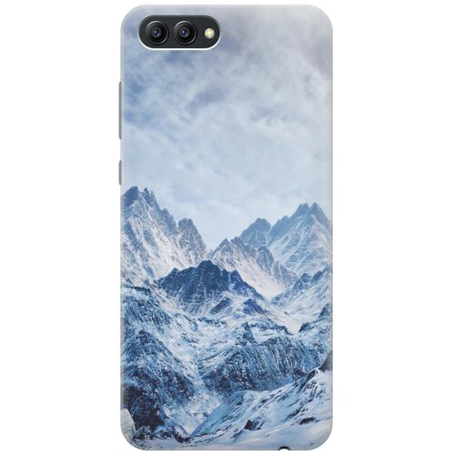 фото Cиликоновый чехол на honor v10 / хонор в10 с принтом "снежные горы" gosso