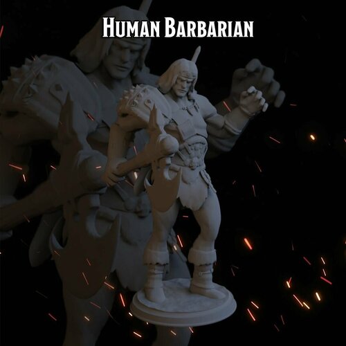фото Варвар человек 57,5мм фигурки/миниатюры (днд, dnd, dungeons & dragons, wargames) лавка приключенца