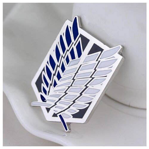 Брошь, бижутерный сплав, белый