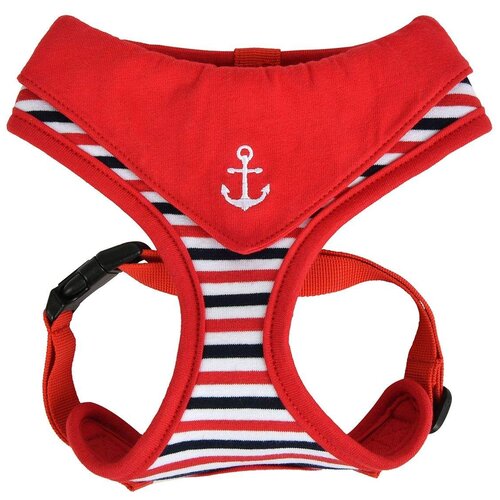 Шлейка Puppia Seaman harness A, обхват шеи 32 см, красный, M