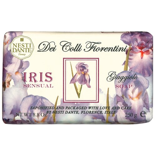 Nesti Dante Мыло кусковое Dei Colli Fiorentini Iris, 250 г мыло твердое nesti dante мыло dei colli fiorentini sensual iris