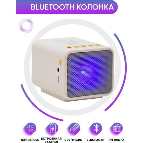 Портативная bluetooth колонка с подсветкой WSTER WS-2516BT black