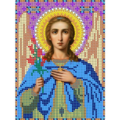 Вышивка бисером иконы Святой Архангел Гавриил 12*16 см