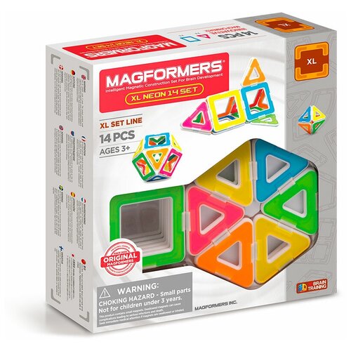 Конструктор MAGFORMERS XL Neon 706005-14, 14 дет.