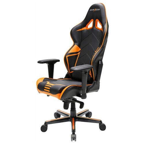 фото Компьютерное кресло dxracer racing oh/rv131 игровое, обивка: искусственная кожа, цвет: черный/желтый