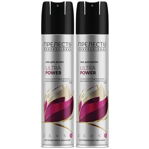 Прелесть Лак для волос Professional Ultra Power, 300 мл 2 шт