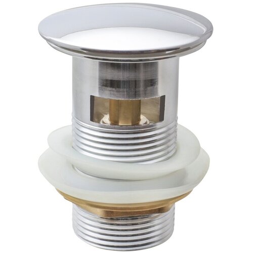 Выпуск - донный клапан автомат MPF с переливом для раковины 1 14 х 32 мм клик-клак нажимной круглая крышка 66 мм хром 999₽